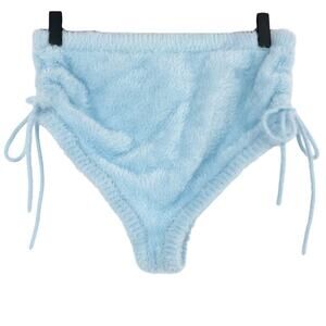 For Love and Lemons Fiona Fuzzy Brief Bottoms Side Tie Size Large